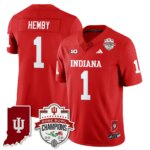 Roman Hemby #1 Ndiana Hoosiers Indiana H Vapor Limited Football Jersey - Rose Bowl Champions - All Stitched