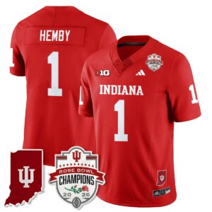 Roman Hemby #1 Ndiana Hoosiers Indiana H Vapor Limited Football Jersey - Rose Bowl Champions - All Stitched