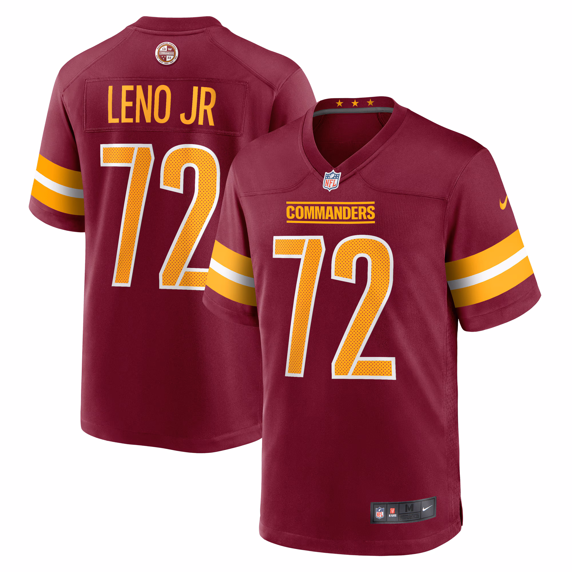 Charles Leno Jr. Washington Commanders Home Game Player Jersey - Burgundy