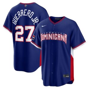 Vladimir Guerrero Jr. #27 Dominican Republic Baseball 2026 World Baseball Classic Road Stadium Jersey - Royal