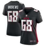 Women's Atlanta Falcons Josh Andrews #68 Black Game Player Jersey