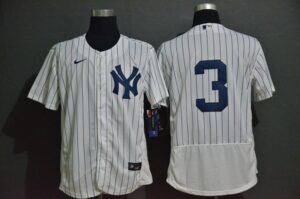 Men's New York Yankees #3 Babe Ruth White Home No Name Stitched Flex Base  Jersey