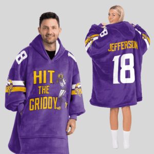 Adult 18 Minnesota Football Unisex Blanket Hoodie