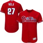 Philadelphia Phillies #27 Aaron Nola Red Flexbase Collection Stitched Jersey