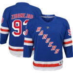 Youth New York Rangers Mika Zibanejad #93 Blue Home Replica Player Jersey