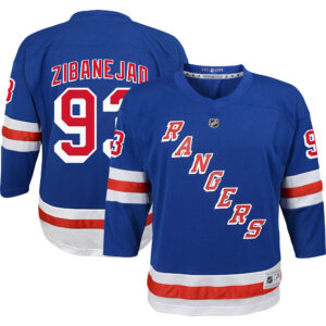 Youth New York Rangers Mika Zibanejad #93 Blue Home Replica Player Jersey