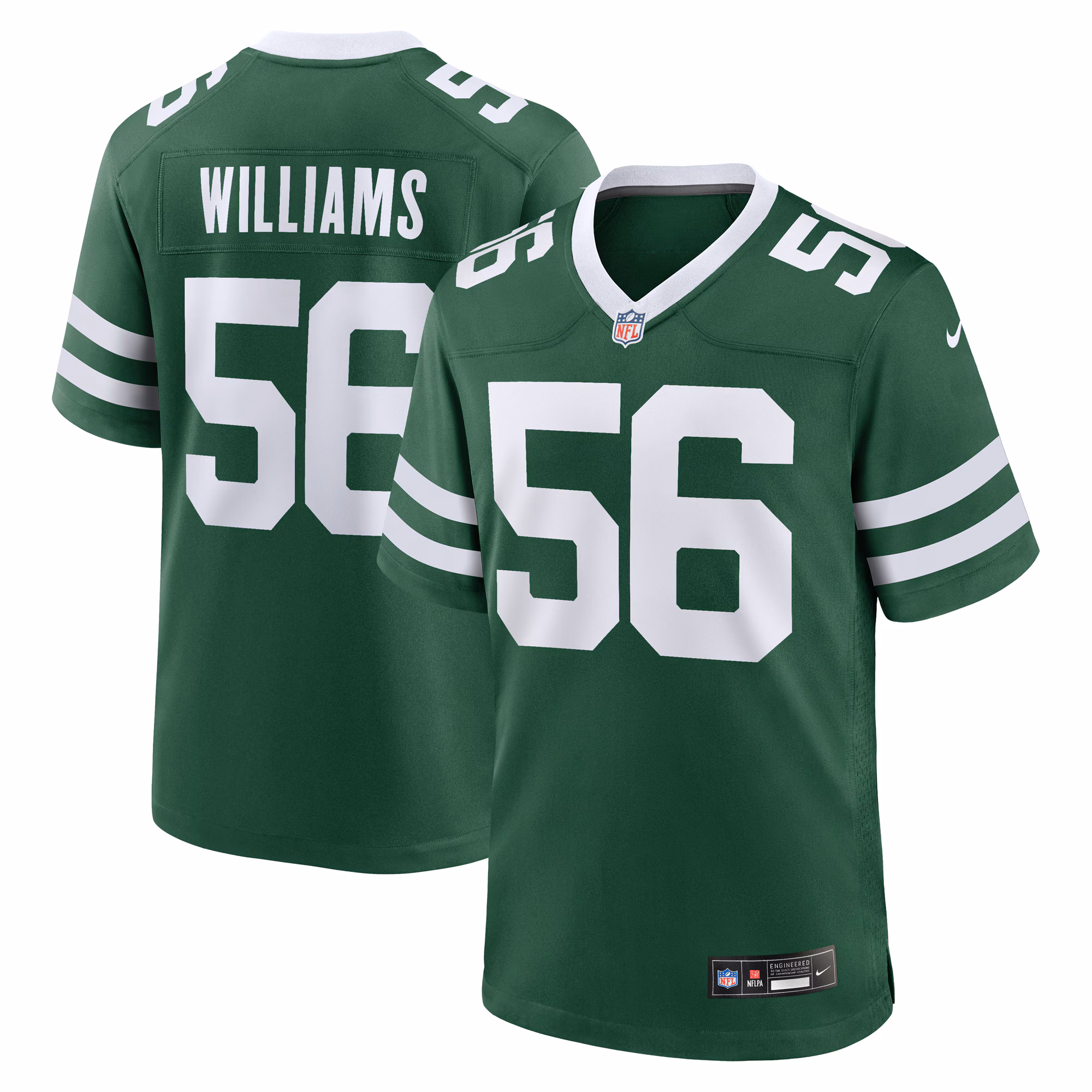 Quincy Williams New York Jets  Game Player Jersey – Legacy Green