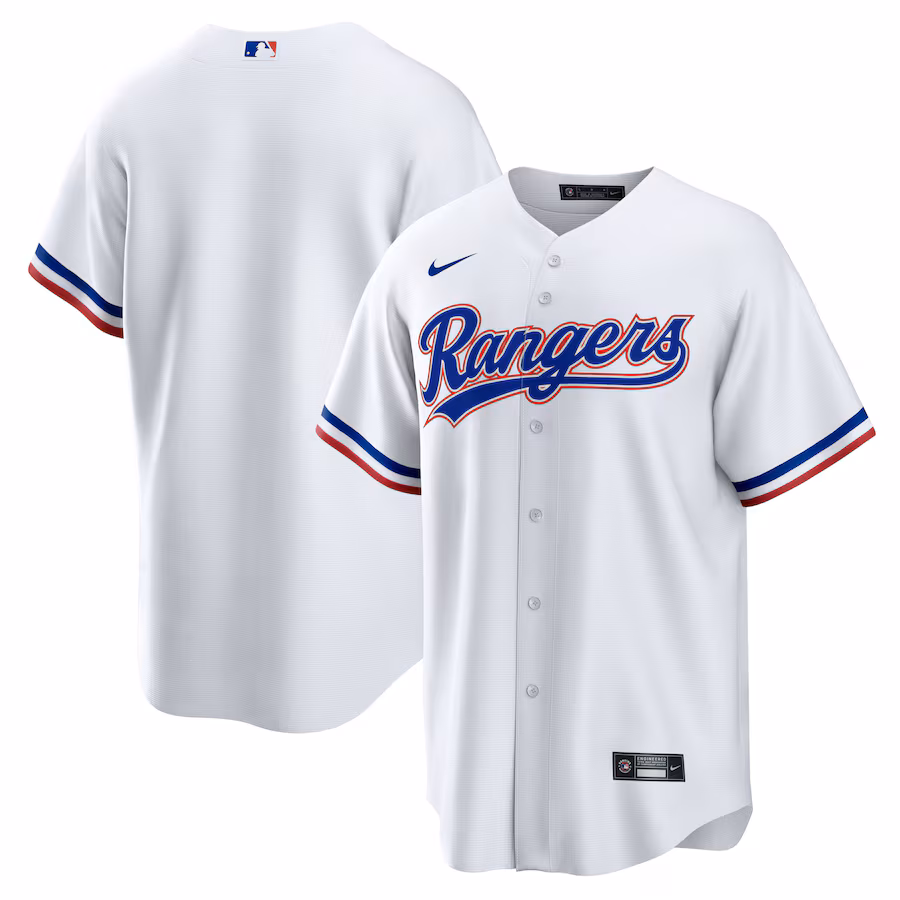 Men's Texas Rangers White Home Replica Team Jersey