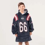 Kid 66 New England Football Unisex Blanket Hoodie
