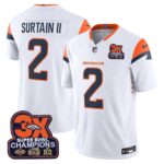 Patrick Surtain ll Denver Broncos-Time Champions Patch Vapor Limited Jersey - All Stitched