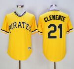 Pittsburgh Pirates #21 Roberto Clemente Gold New Cool Base Stitched Jersey