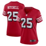 Elijah Mitchell San Francisco 49ers Women's Alternate Team Game Jersey - Scarlet