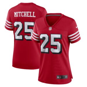 Elijah Mitchell San Francisco 49ers Women's Alternate Team Game Jersey - Scarlet