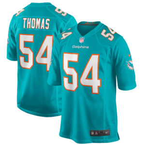 Zach Thomas Miami Dolphins Game Retired Player Jersey - Aqua