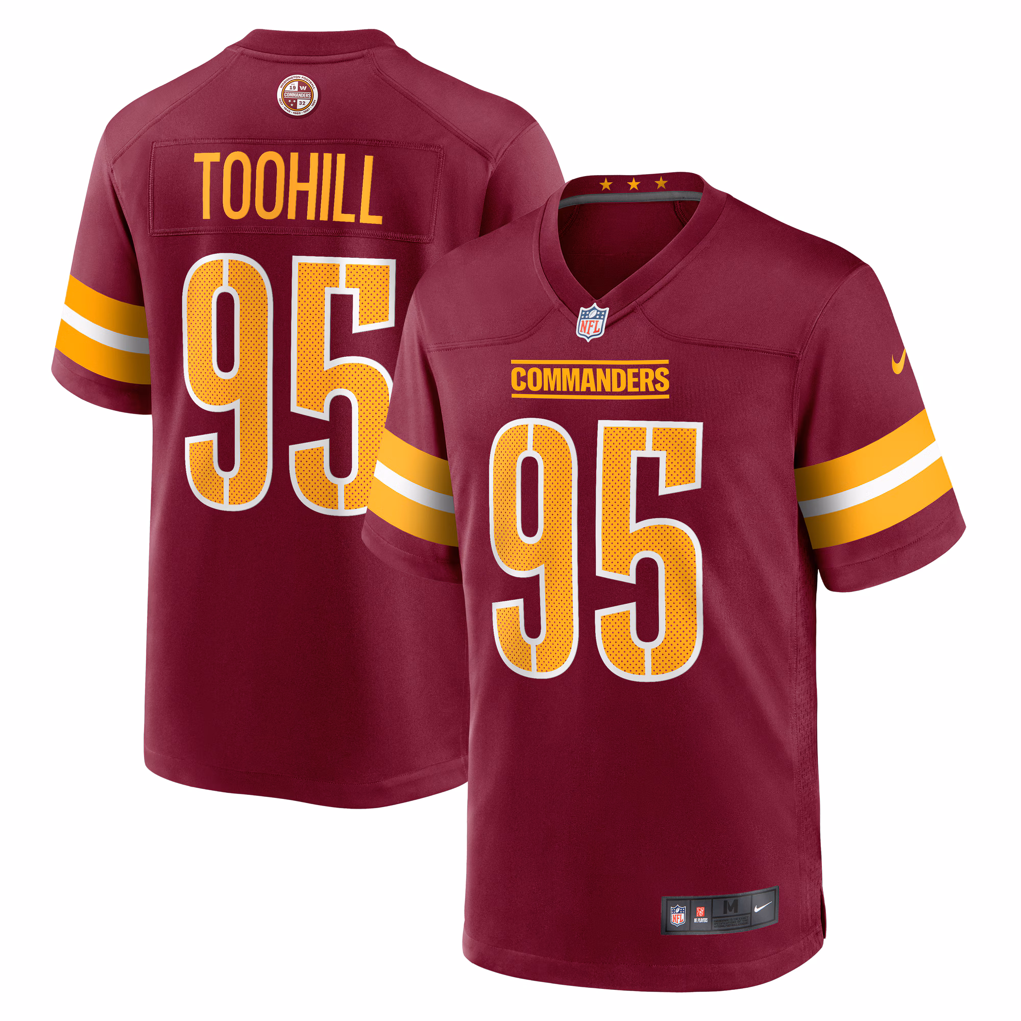 Casey Toohill Washington Commanders  Game Jersey -  Burgundy