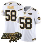Matt Milano #58 Buffalo Bills BUF 2024 Bills Mafia Patch Gold Vapor Limited Jersey - All Stitched