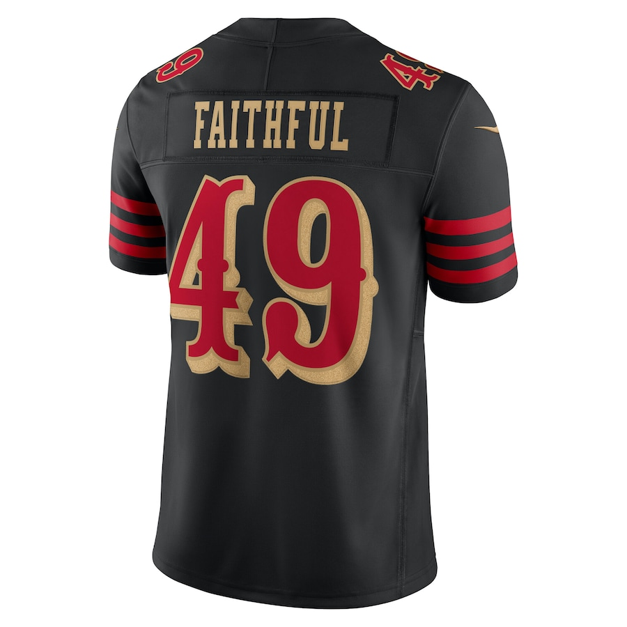 The Faithful #49 San Francisco 49ers 250th Patch 2025 Rivalries Collection Limited Jersey - Black - Image 3
