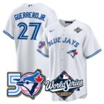 Vladimir Guerrero Jr. #27 Toronto Blue Jays 50th 2025 World Series Limited Jersey Stitched White