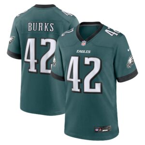 Oren Burks Philadelphia Eagles  Game Jersey - Midnight Green
