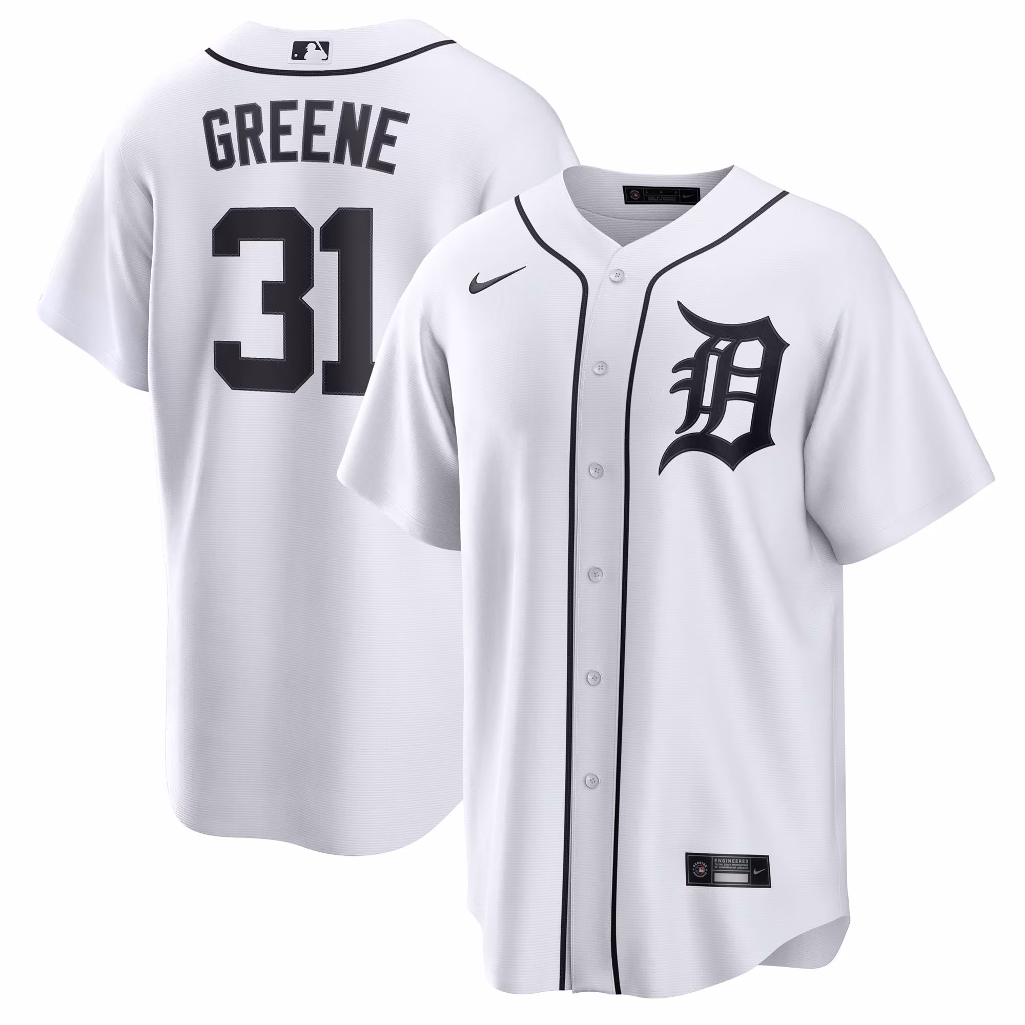 Riley Greene  #31 Detroit Tigers Home Replica Jersey - White