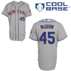 New York Mets #45 Tug McGraw Grey Road Cool Base Stitched Jersey