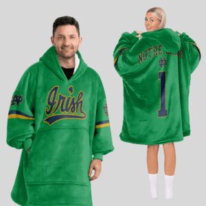 Adult 1 Notre Dame Football Unisex Blanket Hoodie