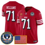 Trent Williams #71 San Francisco 49ers United States 250th Anniversary Patch Vapor Limited Jersey - All Stitched