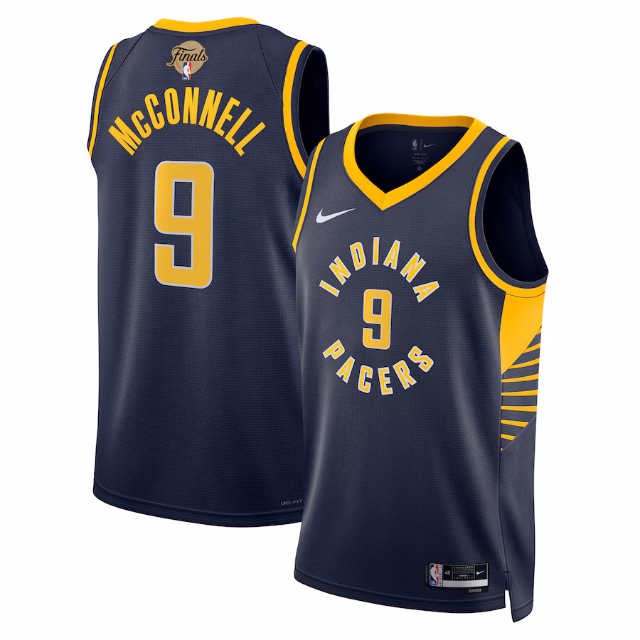 Unisex Indiana Pacers T.J. McConnell  Navy 2025 Finals Swingman Jersey - Icon Edition
