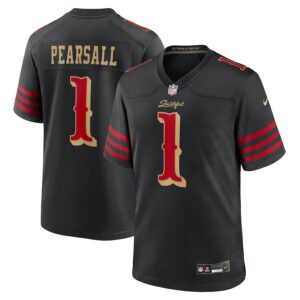 Youth Ricky Pearsall #1 San Francisco 49ers 2025 Rivalries Collection Game Jersey - Black