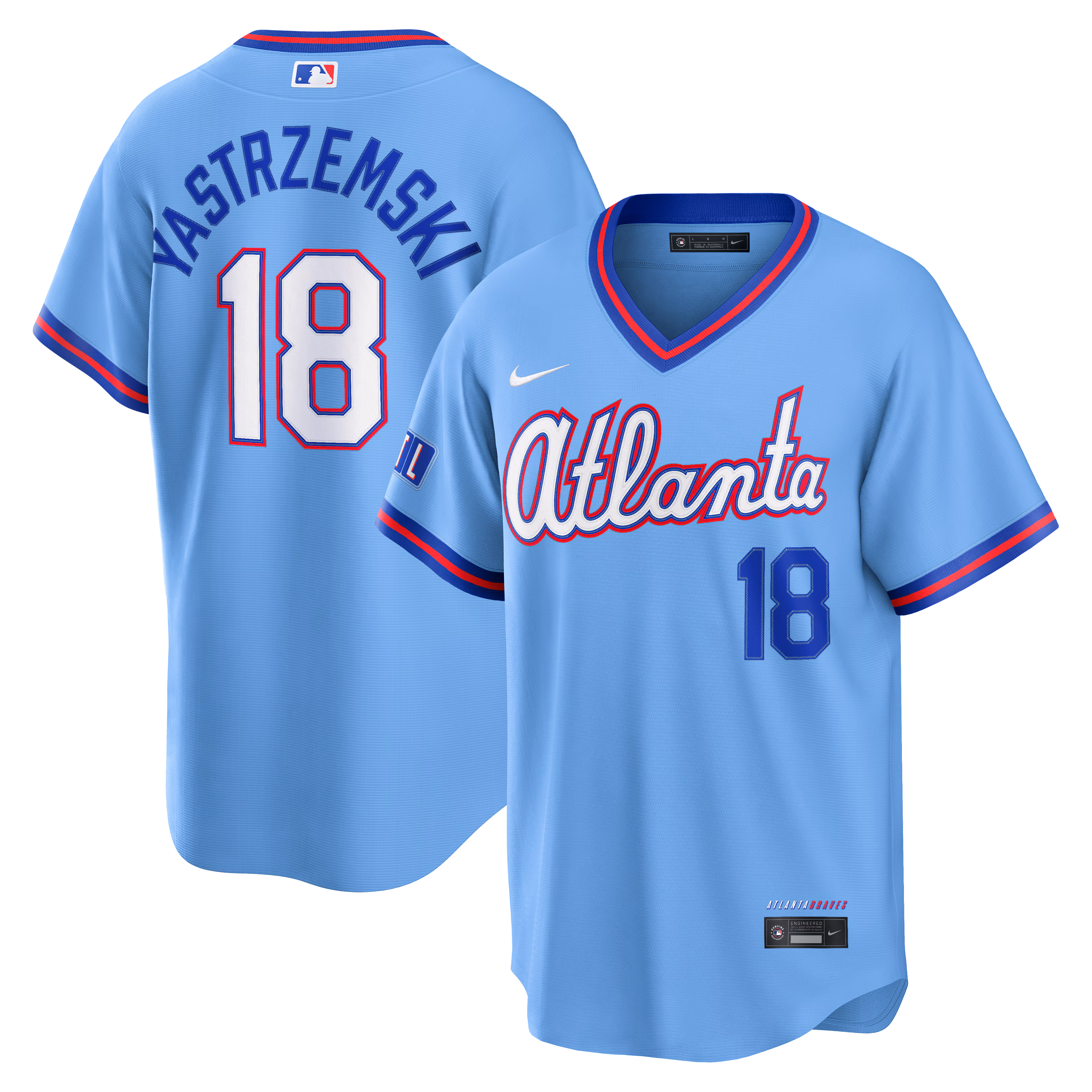 Atlanta Braves Mike Yastrzemski #18 Powder Blue 2026 City Connect Stadium Jersey