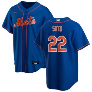 Men's #22 New York Mets Juan Soto  Blue Home Limited Player Jersey