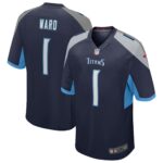 Cameron Ward #1 Tennessee Titans Navy 2025 NFL Draft First Round Pick  Alternate Game Jersey
