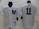 Men's  New York Yankees #11 Brett Gardner White Cool Base Stitched Jersey