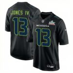Ernest Jones IV #13 Seattle Seahawks Black Super Bowl LX Patch Carbon Fashion Game Jersey