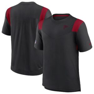 Men's Black Atlanta Falcons Sideline Tonal Logo Performance Player T-Shirt