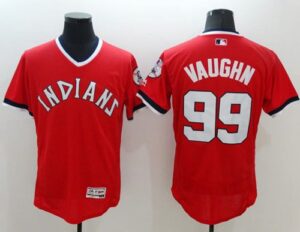 Cleveland Indians #99 Ricky Vaughn Red Flexbase Collection 1978 Turn Back The Clock Stitched Jersey