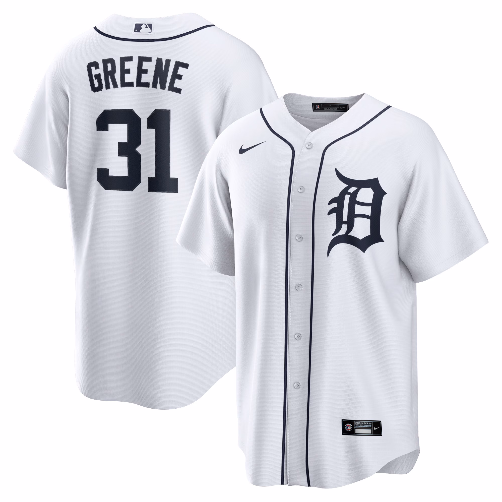 Riley Greene #31 Detroit Tigers Replica Player Jersey - White