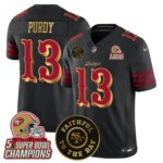 Brock Purdy #13 San Francisco 49ers SF 2025 "Rivalries" 5x Champions & Faithful To The Bay Patch Vapor Limited Jersey - All Stitched