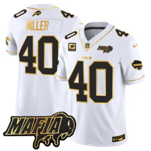 Von Miller #40 Buffalo Bills BUF 2024 Bills Mafia Patch Gold Vapor Limited Jersey - All Stitched