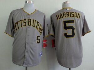 Pittsburgh Pirates #5 Josh Harrison Grey Cool Base Stitched Jersey