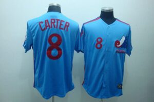 Mitchell And Ness Montreal Expos #8 Gary Carter Blue Stitched Throwback Jersey