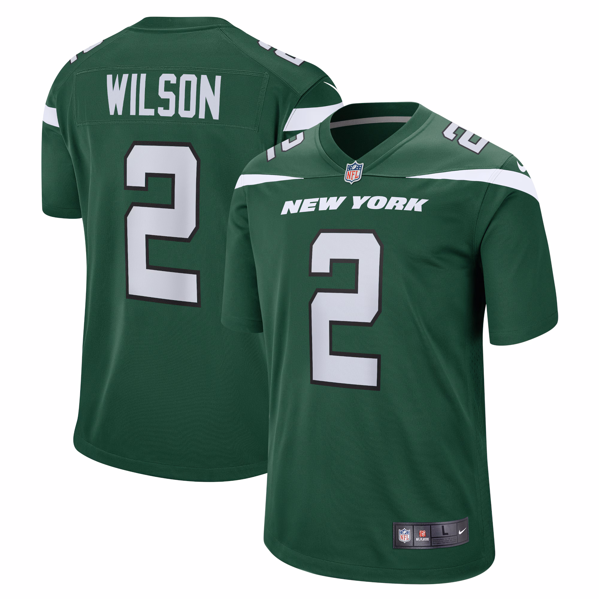 Zach Wilson New York Jets Youth Game Jersey - Gotham Green