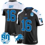 Jared Goff #16 Detroit Lion 2025 Michigan & 90th Year Patch Vapor Jersey - All Stitched