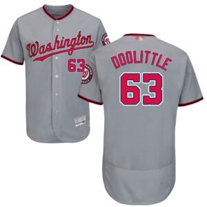 Washington Nationals #63 Sean Doolittle Grey Flexbase Collection Stitched Jersey