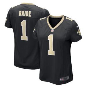 Number 1 Bride New Orleans Saints Women's Game Jersey - Black