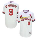 St. Louis Cardinals #9 Enos Slaughter White Flexbase Collection Cooperstown Stitched Jersey