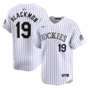 Men's Colorado Rockies Charlie Blackmon  White Home Limited Player Jersey