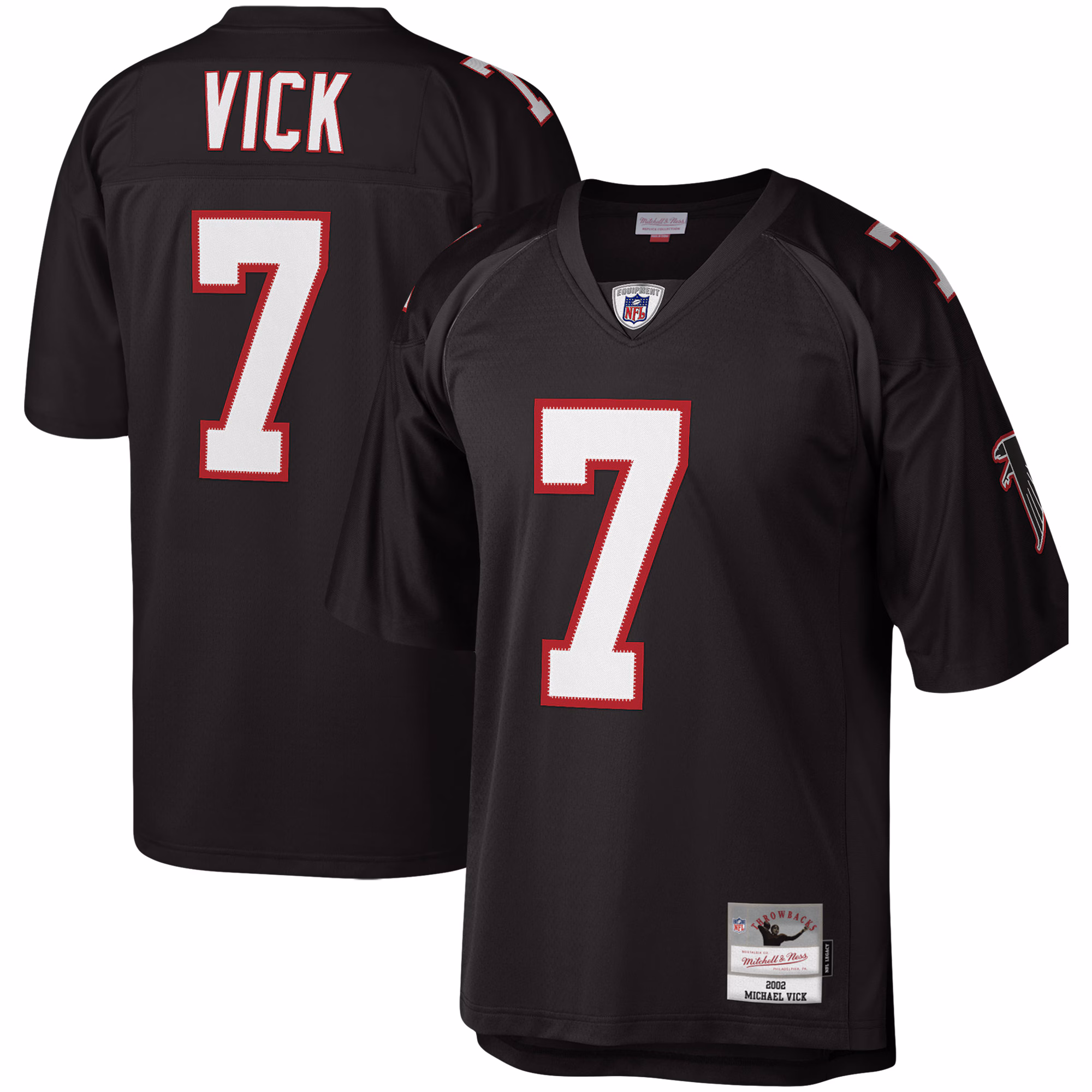 Atlanta Falcons Michael Vick Mitchell & Ness Black Legacy Replica Jersey