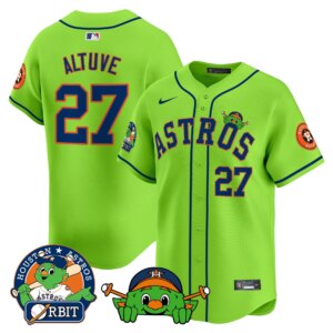 José Altuve #27 Houston Astros Orbit Patch Vapor Premier Limited Jersey V3 - All Stitched