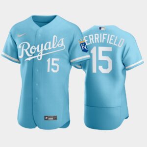 Men's Whit Merrifield #15 Kansas City Royals 2022 Powder Blue Jersey